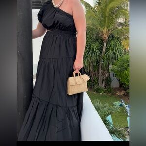Black One-Shoulder Dress